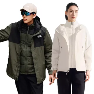 【The North Face 官方旗艦】中性款防水透氣三合一外套(多款任選)