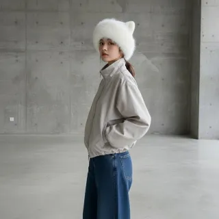 【HaNA 梨花】冬日保暖小心機 皮草霧感絨毛貓耳針織帽(皮草 絨毛 貓耳 針織帽)