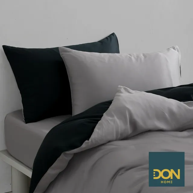 【DON】曜石天絲兩用被套床包四件組-城市感知系列-黑曜(雙人-多色任選)