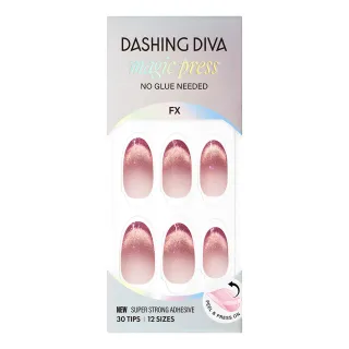 【DASHING DIVA】MAGICPRESS 時尚潮流美甲片-輕躍裸粉(貓眼 漸層)