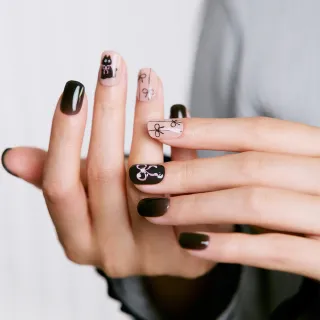 【DASHING DIVA】MAGICPRESS 薄型經典美甲片-緞帶喵喵(貓咪)