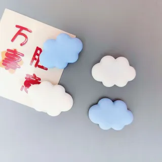 【Paper Play】冰箱貼 冰箱磁鐵/可愛胖胖雲朵造型磁鐵 冰箱磁鐵 單入(2色任選)