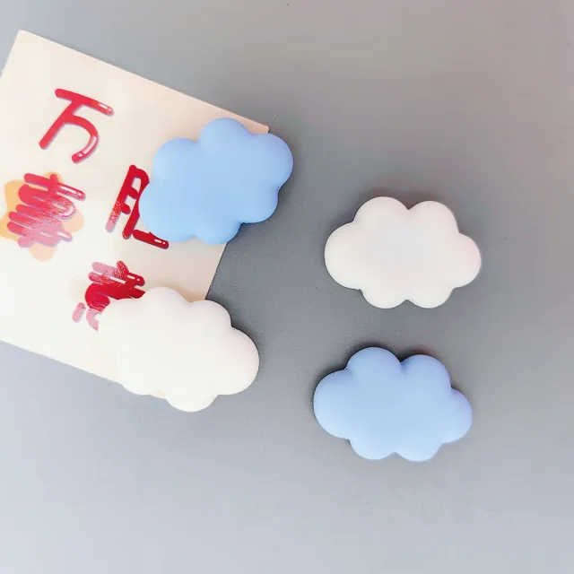 【Paper Play】冰箱貼 冰箱磁鐵/可愛胖胖雲朵造型磁鐵 冰箱磁鐵 單入(2色任選)
