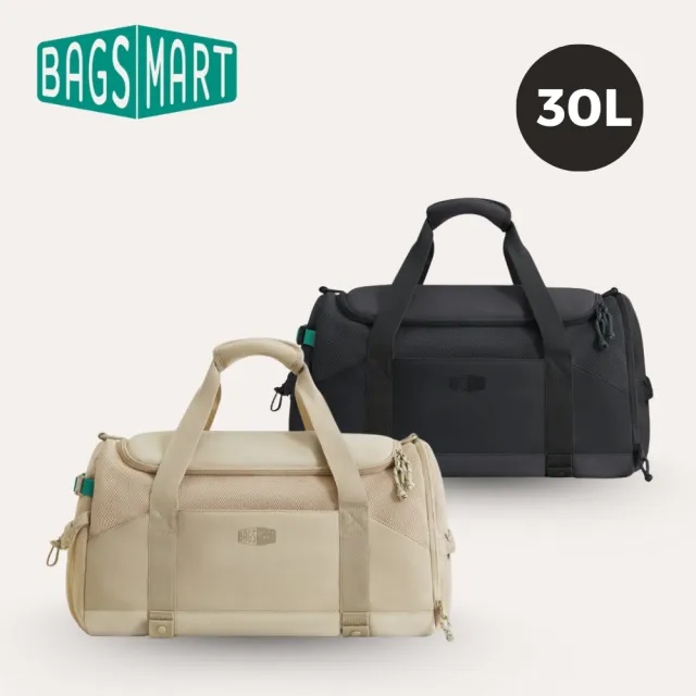 【BAGSMART】30L多功能旅行包(大容量、健身包、鞋子隔層、背帶可拆)
