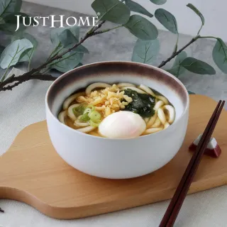 【Just Home】日式漸層陶瓷麵碗1100ml三件組-4色可選(可微波 碗 麵碗 拉麵碗 碗公 泡麵碗)
