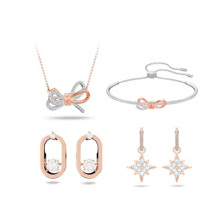 【SWAROVSKI 施華洛世奇】Symbolica/Una/Lifelong Bow 手鏈/耳環 圓形(4款任選_情人節禮物)