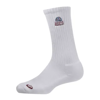 【asics 亞瑟士】中筒襪 男女中性款 排球配件(3053A161-102)
