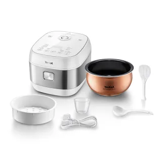 【Tefal 特福】蒸能煮 球釜8人份IH電子鍋/電飯鍋/煮飯鍋-RK8131H0(贈不沾鍋)