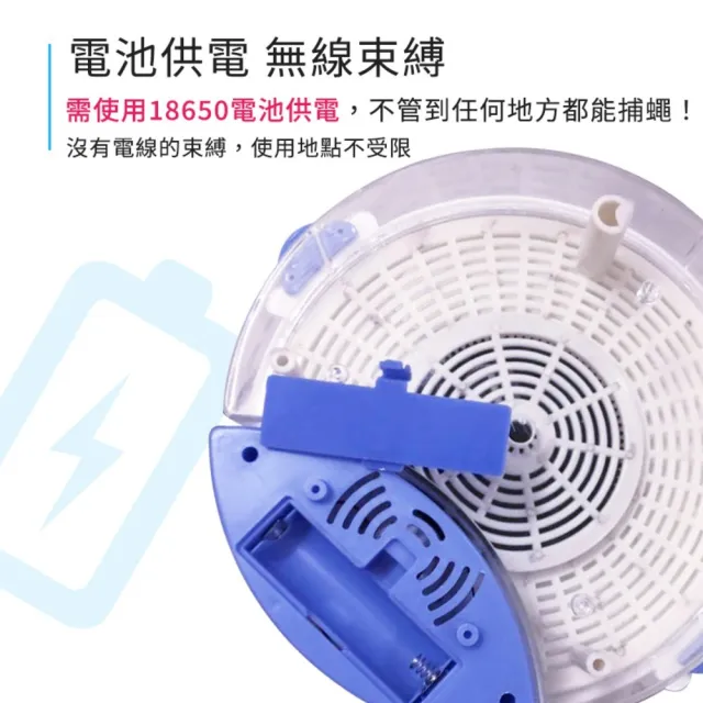 【DREAMCATCHER】自動旋轉捕蠅機-附誘餌包(捕蠅器/抓蠅器/物理捕蠅/捕蠅神器)