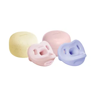 【MOYUUM】韓國 全矽膠微笑奶嘴收納盒組-2入組(多款可選)