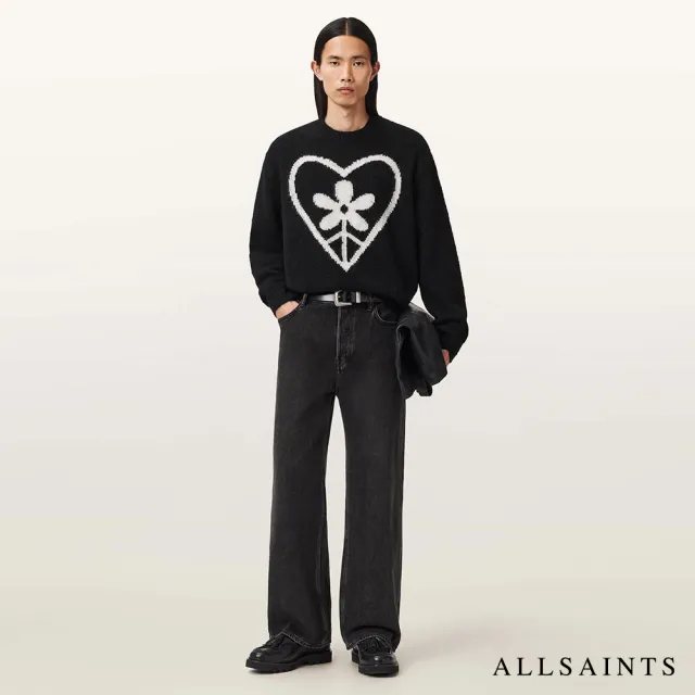 【ALLSAINTS】FINDEN 緹花織紋羊毛針織上衣 M042KD(寬鬆版型)