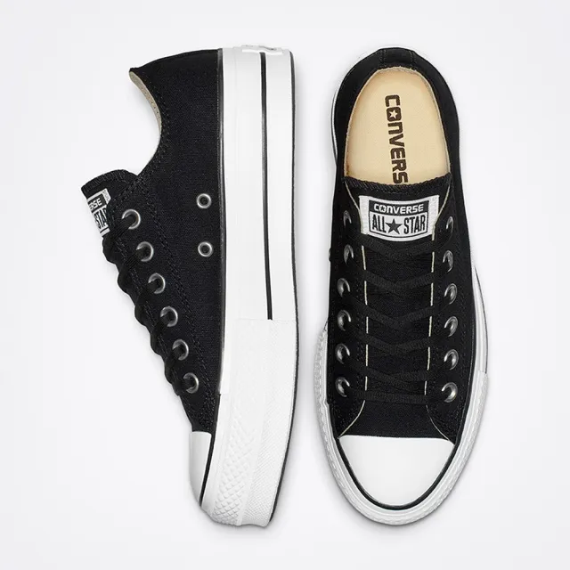 【CONVERSE】休閒鞋 女鞋 帆布鞋 低筒 厚底 CTAS LIFT OX 黑 560250C