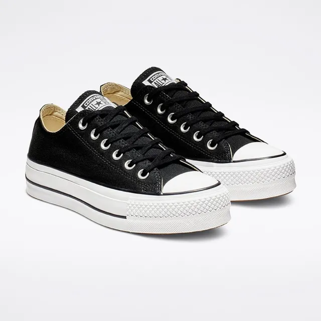 【CONVERSE】休閒鞋 女鞋 帆布鞋 低筒 厚底 CTAS LIFT OX 黑 560250C