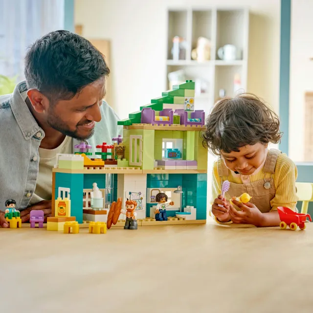 【LEGO 樂高】得寶系列 10470 3 合 1 現代住家玩偶組(啟蒙玩具 娃娃屋玩具 積木 幼兒玩具)