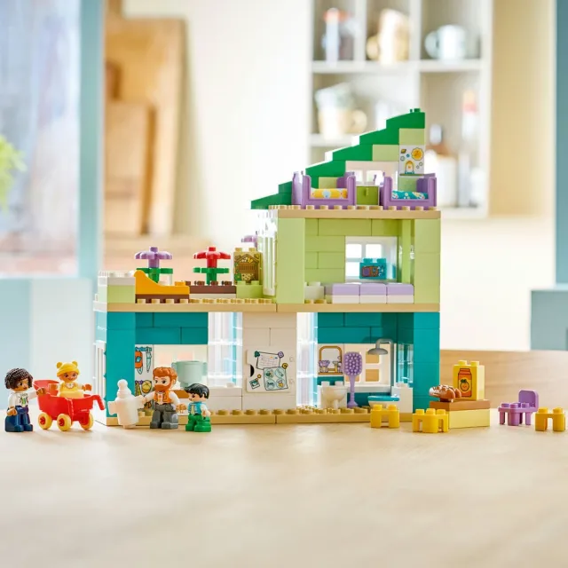 【LEGO 樂高】得寶系列 10470 3 合 1 現代住家玩偶組(啟蒙玩具 娃娃屋玩具 積木 幼兒玩具)