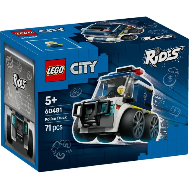【LEGO 樂高】城市系列 60481 Rides－警用卡車(玩具車 創意力遊戲 積木 兒童玩具)