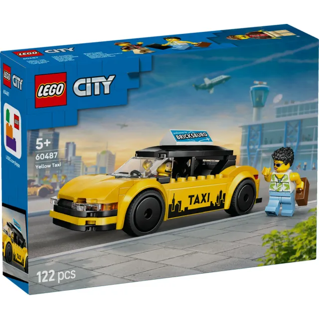 【LEGO 樂高】城市系列 60487 黃色計程車(玩具車 創意力遊戲 積木 兒童玩具)