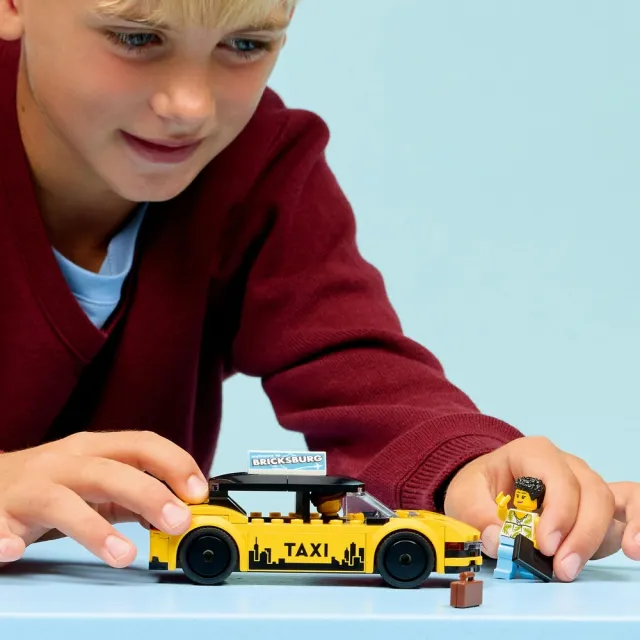 【LEGO 樂高】城市系列 60487 黃色計程車(玩具車 創意力遊戲 積木 兒童玩具)