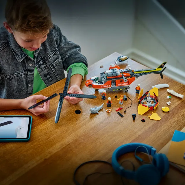 【LEGO 樂高】城市系列 60503 海岸巡防隊直升機(玩具飛機 創意力遊戲 積木 玩具)