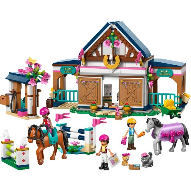 【LEGO 樂高】Friends 42688 馬廄和馬術學院(動物玩具 扮家家酒 積木 玩具)