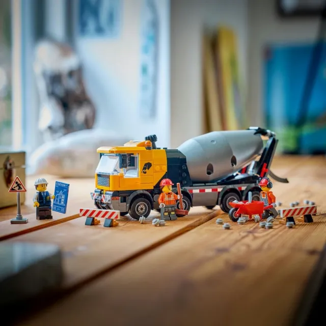 【LEGO 樂高】城市系列 60478 混凝土攪拌車(玩具車 創意力遊戲 積木 玩具)