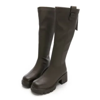 【GDC】潮質感美型貼腿長靴-灰綠(528622-15)