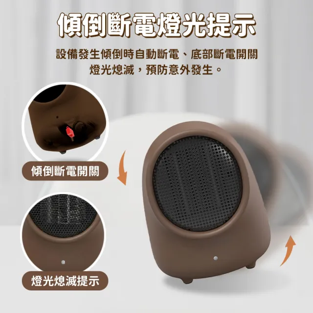【SOTHING 向物】速熱靜音 迷你桌面暖風機-小熊(暖腳器 電暖器 居家暖風機 小暖器 桌上暖風機 情人節禮物)