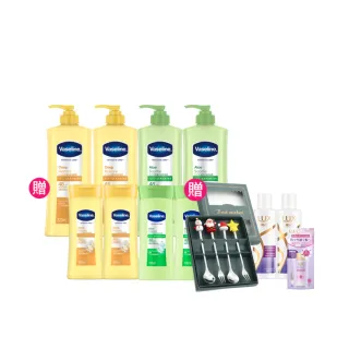 【Vaseline 凡士林】經典系列潤膚露獨家款 重量超值組(身體乳液 深層保濕、蘆薈舒緩)