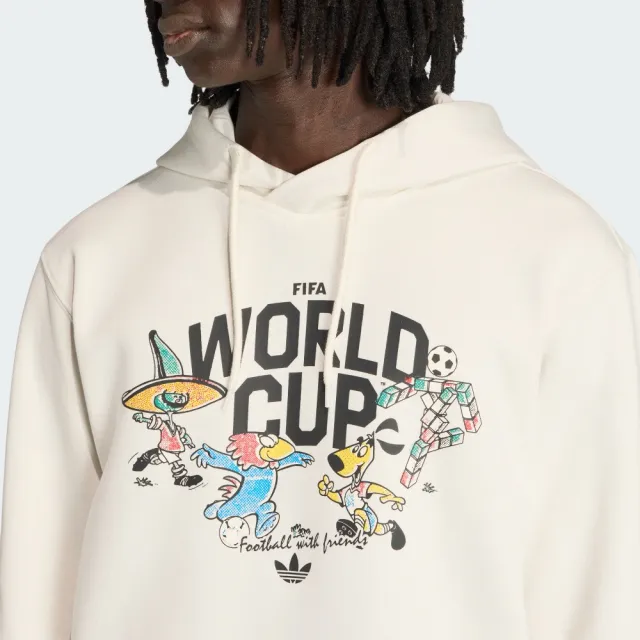 【adidas 愛迪達】FIFA 世界盃 2026 吉祥物 連帽上衣 男 KB8779