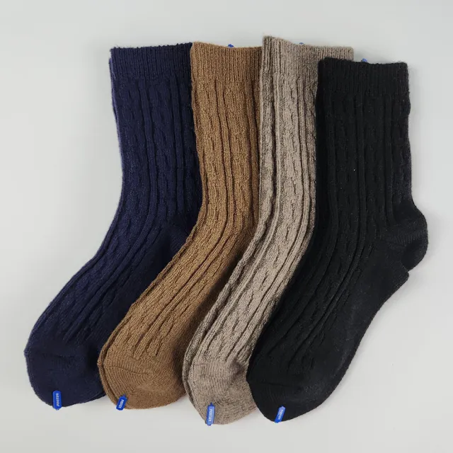 【FOOTER】3入組-素色輕量休閒羊毛 襪4色可選(W189M/L/XL-保暖襪 除臭襪 澳洲細羊毛襪)