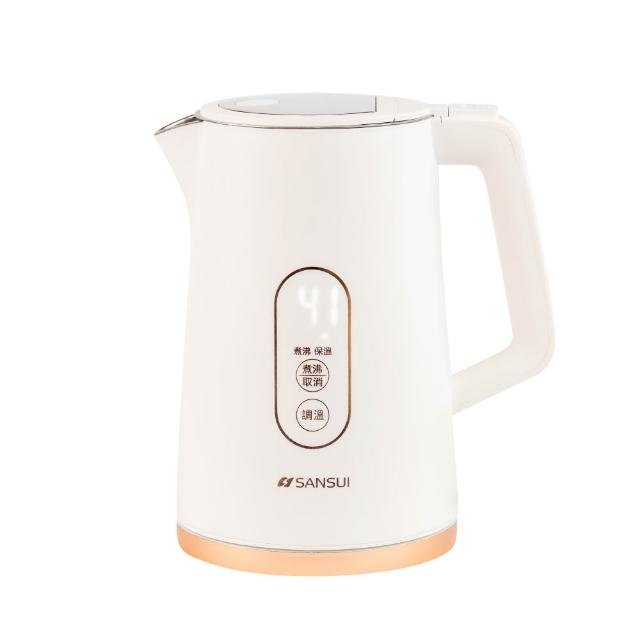 【SANSUI 山水】1.7L不鏽鋼智能溫控電茶壺 快煮壺 電熱水壺(SWB-K99W)