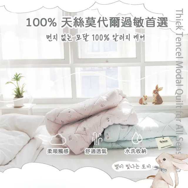 【Sleep Peacefully 寢室安居】韓國Songhwa 100%天絲莫代爾蓬鬆四季水洗被150x205CM(韓國棉被.韓國被)