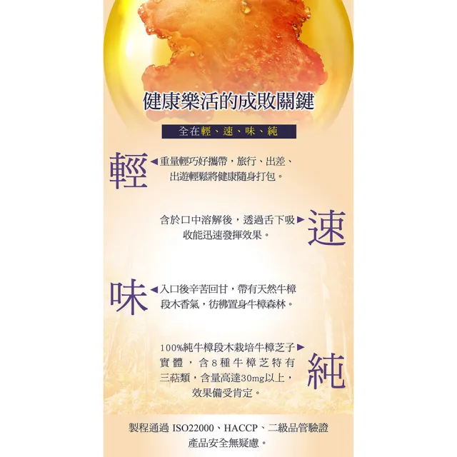 【利得】牛樟段木栽培牛樟芝子實體口含顆粒(80粒/1瓶/盒)