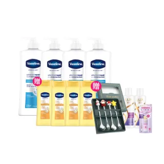 【Vaseline 凡士林】經典系列潤膚露獨家款(專業修護4入組 身體乳液)