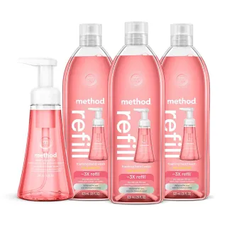 【method 美則】洗手乳、泡沫洗手露4件組(3罐補充瓶+1罐洗手)