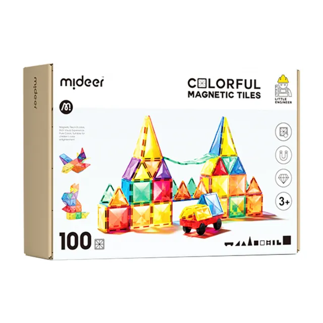 MiDeer 多彩透光磁力片–100片