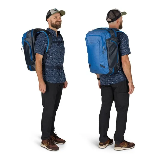 【Osprey】雙11 Transporte Travel Pack 44 多功能旅行背包 男 渡鴉黑(背包旅行 行李背包)