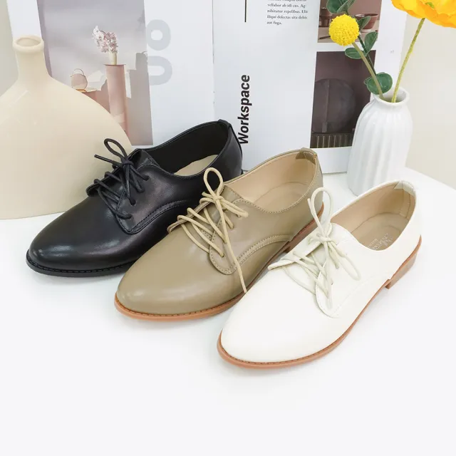 【MATERIAL 瑪特麗歐】T52413  一般碼23-25另有加大碼  女鞋 休閒鞋 MIT簡約綁帶牛津鞋(休閒鞋)