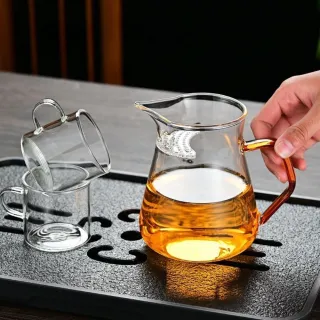 【Glass King】GK-069 月牙茶海 月牙公杯 耐熱玻璃茶海 功夫茶具 分茶杯 分酒杯 公道杯