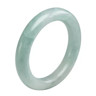 【漢石齋】天然翡翠A貨 厚圓條手鐲玉鐲 飄花種 福 利 品(手圍16.4/ 版寬11.6mm)