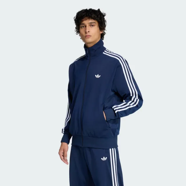 【adidas 愛迪達】FIREBIRD 運動外套(KD8313 男款ORIGINALS經典休閒寬鬆夾克 藍色)