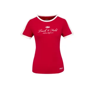 【FILA】女短袖圓領T恤-紅色(5TEA-1319-RD)
