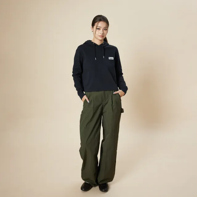 【Lee】女裝 長袖帽T / 左胸 刺繡小LOGO 共3色 季節性版型(LB511033)