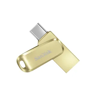 【SanDisk 晟碟】Ultra Luxe Type-C 雙用隨身碟金色128GB(公司貨)