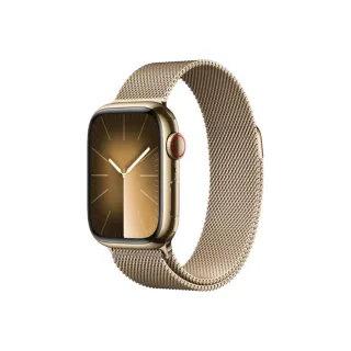 【Apple】Apple Watch S9 GPS+行動網路 41mm(不鏽鋼錶殼搭配米蘭式錶環)