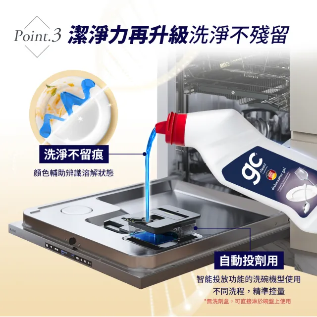 【gc clean德國吉利潔】洗碗機專用洗碗凝露750mlx6(強效去油/快速溶解/全機型適用)