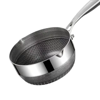 【CS22】316不銹鋼不沾黏蜂窩雪平鍋(20cm)