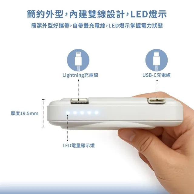 【Wephone】5in1磁吸無線多功能行動電源(10000mAh Qi無線 PD快充 金屬支架)