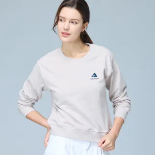 【NAUTICA】官方旗艦 女裝 俏皮大聲公刺繡短版長袖T恤(杏色)