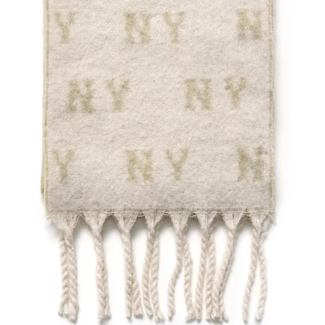 【MLB】雙面流沙圍巾 Monogram系列 紐約洋基隊(3AMFM0156-50CRS)